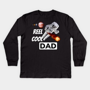 Reel Cool Dad Kids Long Sleeve T-Shirt